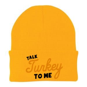 Funny Thanksgiving Dinner Dirty Talk Turkey To Me Cool Gift Knit Cap Winter Beanie