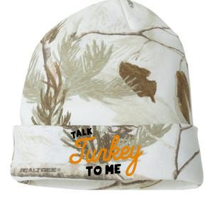 Funny Thanksgiving Dinner Dirty Talk Turkey To Me Cool Gift Kati Licensed 12" Camo Beanie