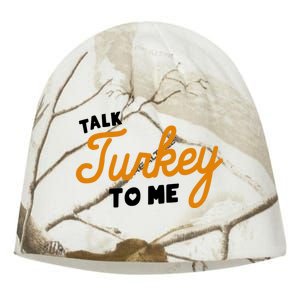 Funny Thanksgiving Dinner Dirty Talk Turkey To Me Cool Gift Kati - Camo Knit Beanie