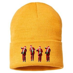 Funny Trump Dance Santa Hat Christmas Xmas Pajamas Holiday Sustainable Knit Beanie