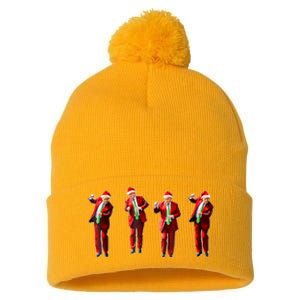 Funny Trump Dance Santa Hat Christmas Xmas Pajamas Holiday Pom Pom 12in Knit Beanie