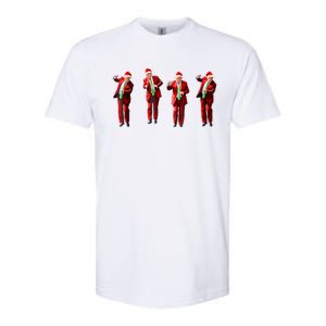 Funny Trump Dance Santa Hat Christmas Xmas Pajamas Holiday Softstyle CVC T-Shirt