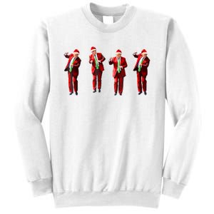 Funny Trump Dance Santa Hat Christmas Xmas Pajamas Holiday Sweatshirt