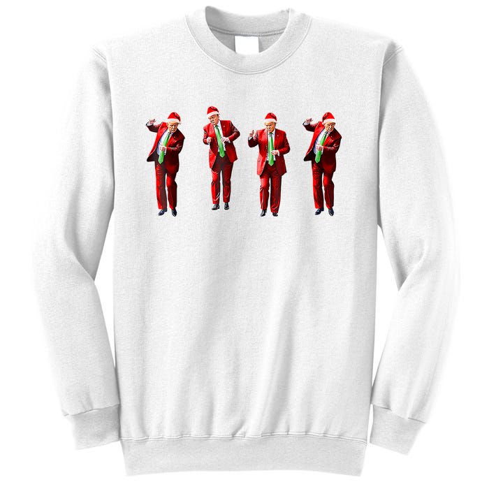 Funny Trump Dance Santa Hat Christmas Xmas Pajamas Holiday Sweatshirt