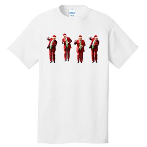 Funny Trump Dance Santa Hat Christmas Xmas Pajamas Holiday Tall T-Shirt