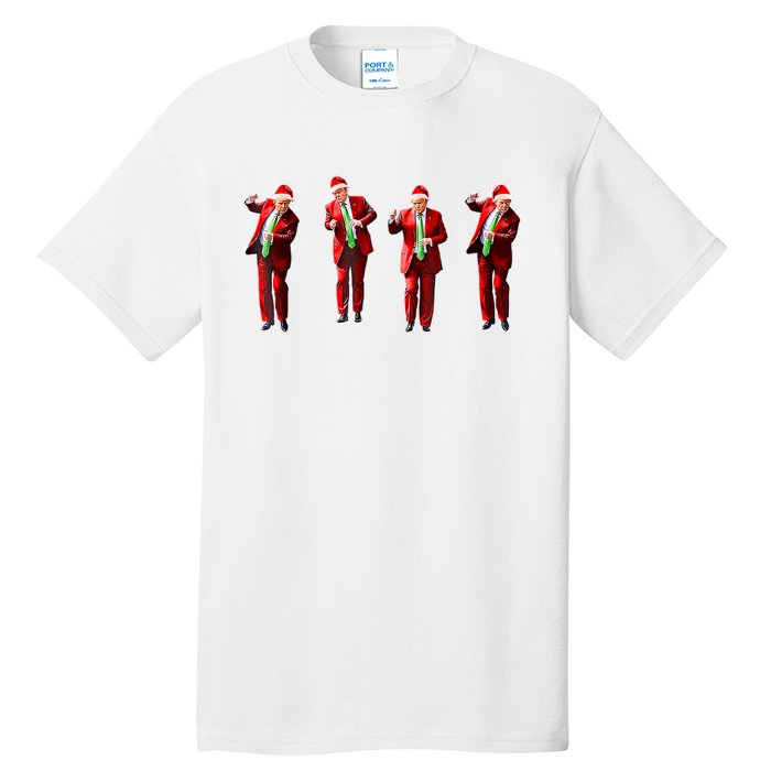 Funny Trump Dance Santa Hat Christmas Xmas Pajamas Holiday Tall T-Shirt