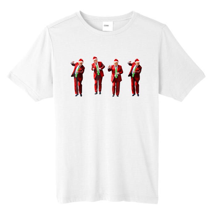 Funny Trump Dance Santa Hat Christmas Xmas Pajamas Holiday Tall Fusion ChromaSoft Performance T-Shirt