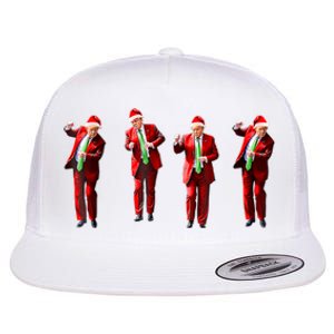 Funny Trump Dance Santa Hat Christmas Xmas Pajamas Holiday Flat Bill Trucker Hat