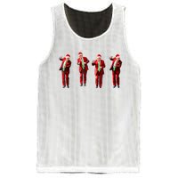 Funny Trump Dance Santa Hat Christmas Xmas Pajamas Holiday Mesh Reversible Basketball Jersey Tank