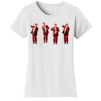 Funny Trump Dance Santa Hat Christmas Xmas Pajamas Holiday Women's T-Shirt