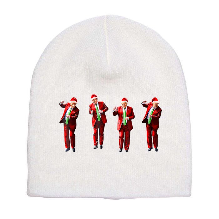 Funny Trump Dance Santa Hat Christmas Xmas Pajamas Holiday Short Acrylic Beanie