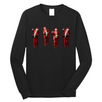 Funny Trump Dance Santa Claus Christmas Xmas Pajamas Holiday Long Sleeve Shirt