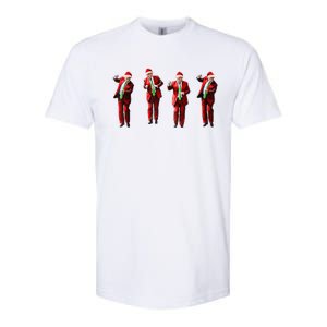 Funny Trump Dance Santa Hat Christmas Xmas Pajamas Holiday Softstyle CVC T-Shirt