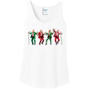 Funny Trump Dance Santa Claus Christmas Xmas Pajamas Ymca Ladies Essential Tank