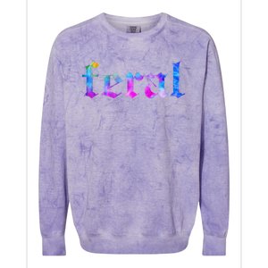 Feral Tie Dye Colorblast Crewneck Sweatshirt