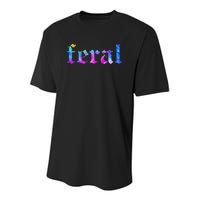 Feral Tie Dye Youth Performance Sprint T-Shirt