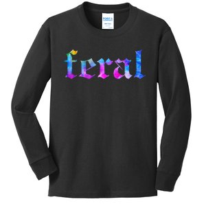 Feral Tie Dye Kids Long Sleeve Shirt