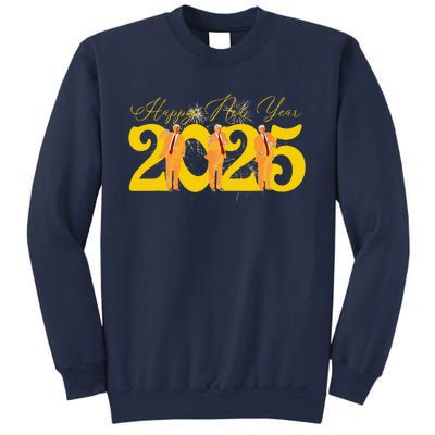 Funny Trump Dance Happy New Year 2025 Fireworks Sweatshirt