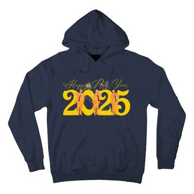 Funny Trump Dance Happy New Year 2025 Fireworks Tall Hoodie