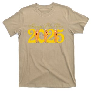 Funny Trump Dance Happy New Year 2025 Fireworks T-Shirt