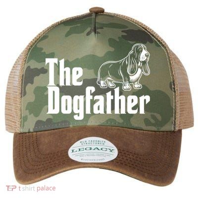 Funny The Dogfather Bassett Hound Lover Legacy Tie Dye Trucker Hat