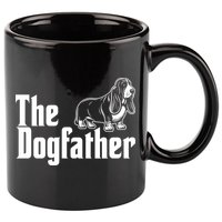 Funny The Dogfather Bassett Hound Lover 11oz C Handle Ceramic Mug