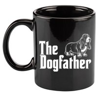 Funny The Dogfather Bassett Hound Lover 11oz C Handle Ceramic Mug