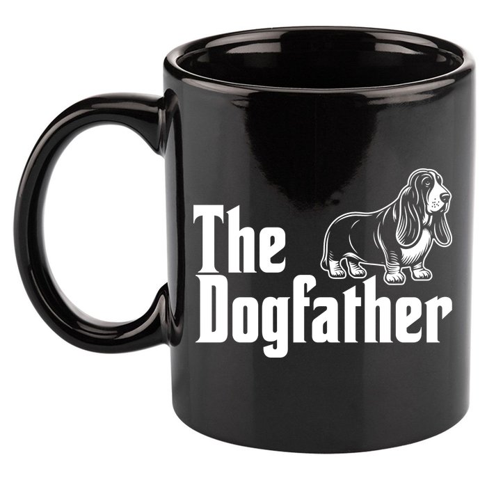 Funny The Dogfather Bassett Hound Lover 11oz C Handle Ceramic Mug