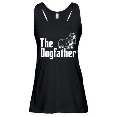 Funny The Dogfather Bassett Hound Lover Ladies Essential Flowy Tank