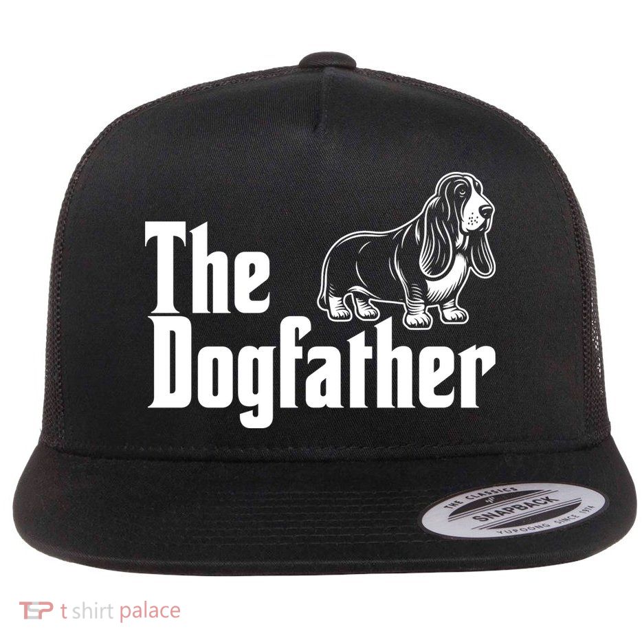 Funny The Dogfather Bassett Hound Lover Flatbill Hat
