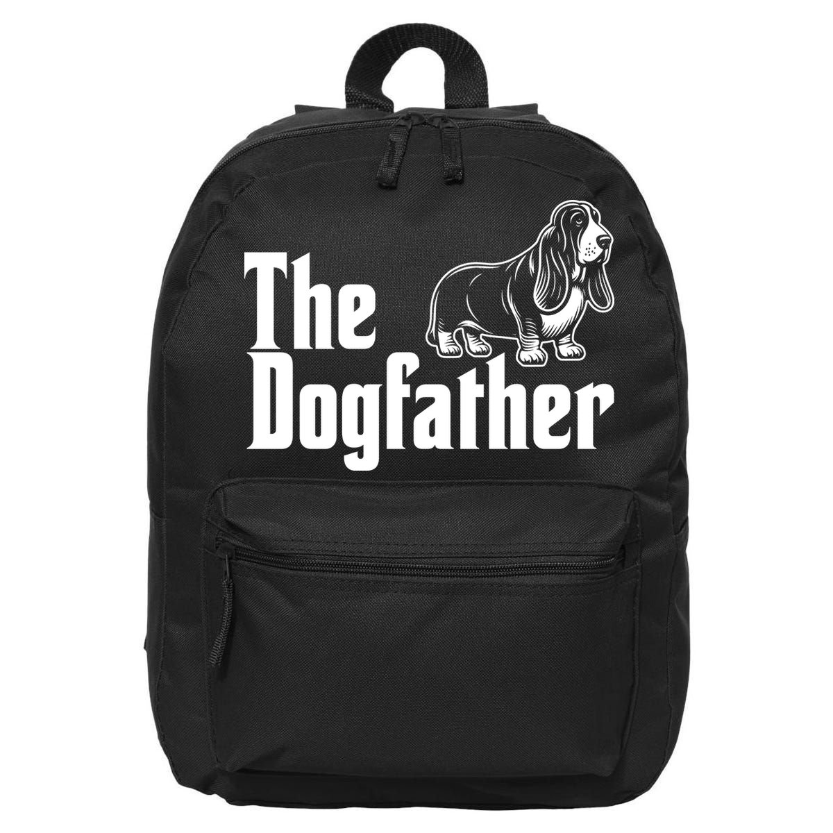 Funny The Dogfather Bassett Hound Lover 16 in Basic Backpack