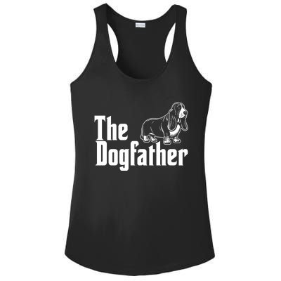 Funny The Dogfather Bassett Hound Lover Ladies PosiCharge Competitor Racerback Tank