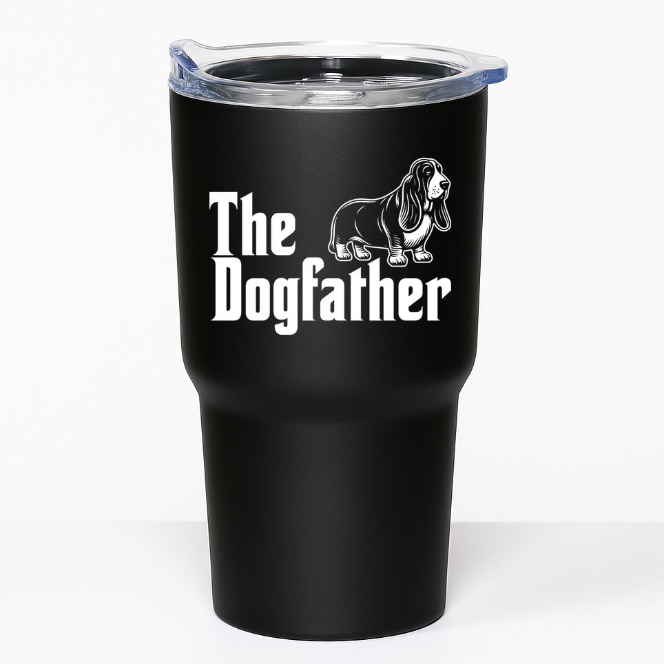 Funny The Dogfather Bassett Hound Lover Tumbler
