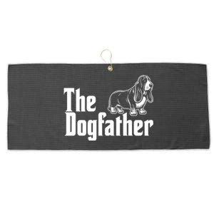 Funny The Dogfather Bassett Hound Lover Large Microfiber Waffle Golf Towel