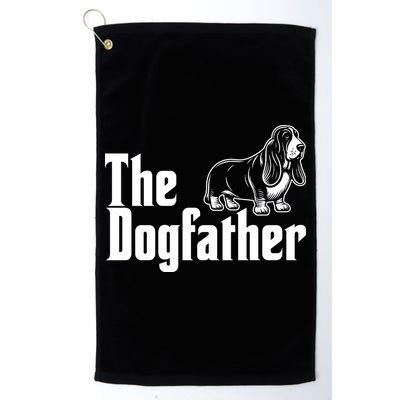 Funny The Dogfather Bassett Hound Lover Golf Towel