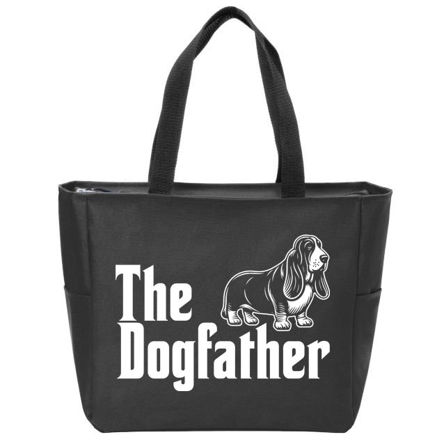 Funny The Dogfather Bassett Hound Lover Zip Tote Bag