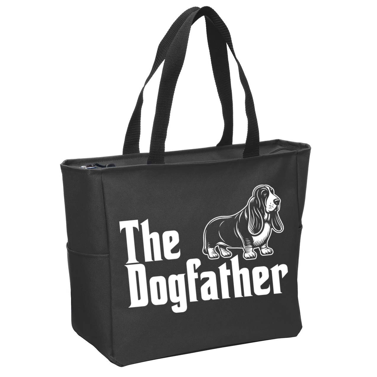 Funny The Dogfather Bassett Hound Lover Zip Tote Bag