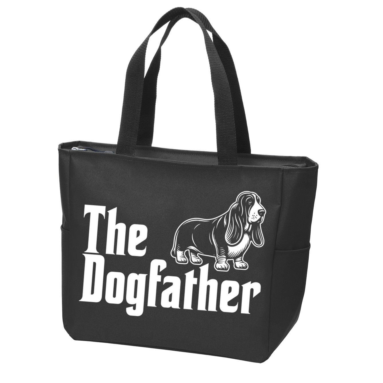 Funny The Dogfather Bassett Hound Lover Zip Tote Bag