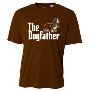 Funny The Dogfather Bassett Hound Lover Cooling Performance Crew T-Shirt