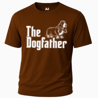 Funny The Dogfather Bassett Hound Lover Cooling Performance Crew T-Shirt