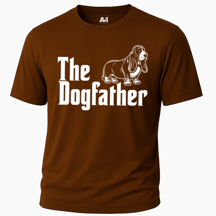Funny The Dogfather Bassett Hound Lover Cooling Performance Crew T-Shirt