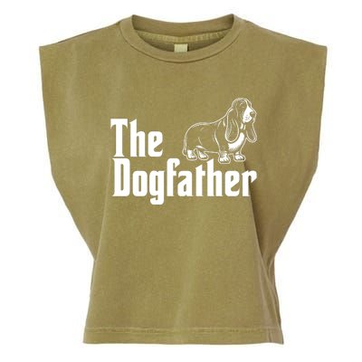 Funny The Dogfather Bassett Hound Lover Garment-Dyed Women's Muscle Tee