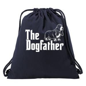 Funny The Dogfather Bassett Hound Lover Drawstring Bag