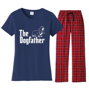 Funny The Dogfather Bassett Hound Lover Women's Flannel Pajama Set