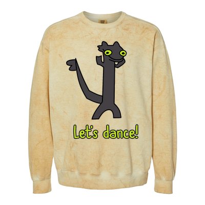 Funny Toothless Dance Meme LetS Dance Colorblast Crewneck Sweatshirt