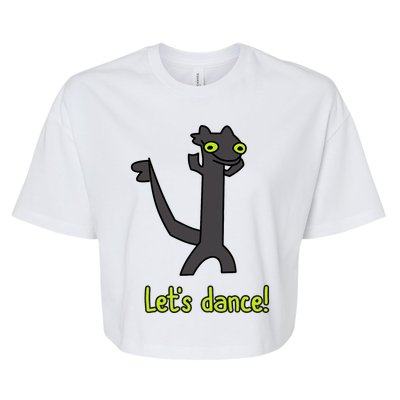 Funny Toothless Dance Meme LetS Dance Bella+Canvas Jersey Crop Tee