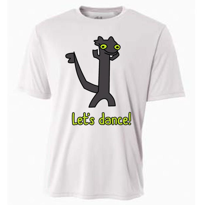 Funny Toothless Dance Meme LetS Dance Cooling Performance Crew T-Shirt