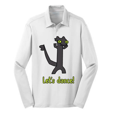 Funny Toothless Dance Meme LetS Dance Silk Touch Performance Long Sleeve Polo