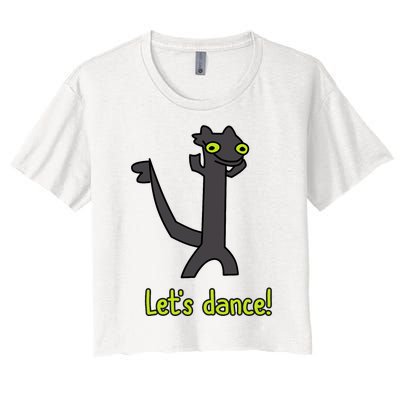 Funny Toothless Dance Meme LetS Dance Women's Crop Top Tee