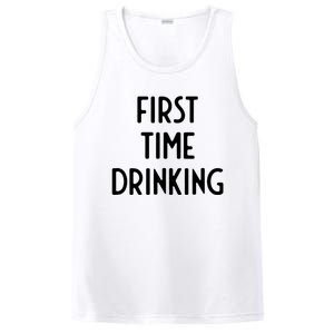 First Time Drinking I Funny White Lie Party PosiCharge Competitor Tank